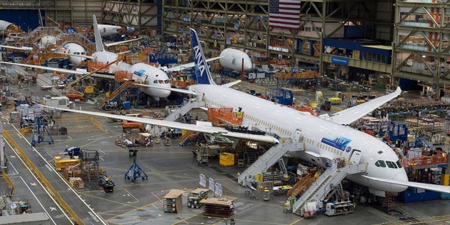 Boeing 787’nin Üretim Artışının Yavaşlayacağını Öngörüyor
